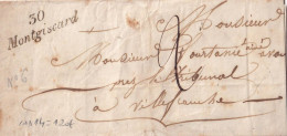 France Marcophilie - Cursive 30 / Montgiscard - 1841- Sans Texte - Indice 14 - TB - 1801-1848: Vorläufer XIX