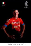 Carte Cyclisme Cycling Ciclismo サイクリング Format Cpm Equipe Cyclisme Bahrain Victorious 2021 Eros Capecchi Italie Sup.Etat - Cyclisme