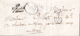 France Marcophilie - Cursive 49 / St Martin / D'Ablois - 1851 - Avec Texte - Indice 13 - TB - 1801-1848: Précurseurs XIX