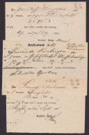 "Königsfeld" U.a., 3 Zeitungsquittungen Aus 1871/5 - Brieven En Documenten