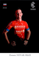 Carte Cyclisme Cycling Ciclismo サイクリング Format Cpm Equipe Cyclisme Bahrain Victorious 2021 Domen Novak Slovénie Dos Blanc - Cyclisme