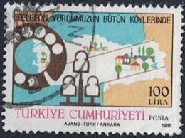 Türkei Turkey Turquie - Ausbau Des Telephonnetzes (MiNr: 2823) 1988 - Gest. Used Obl - Oblitérés