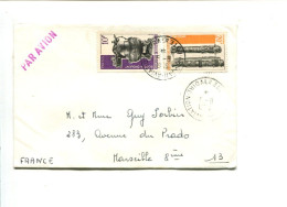 COTE D'IVOIRE - Affranchissement Sur Lettre Par Avion - Artisanat - Ivoorkust (1960-...)