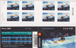 Norge, 2001 1383 Booklet , MNH **, Aktive Freizeit.,control Number - Markenheftchen