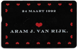 Netherlands - KPN - L&G - RCZ393 - Aram J. Van Rijk 24 Maart 1992 - 249A - 4Units, 09.1991, 1.000ex, Mint - Privées