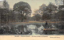 Brunoy            91          Forêt De Sénard .Carrefour Et Mare Du Capitaine. Pêcheur à La Ligne      (voir Scan) - Brunoy