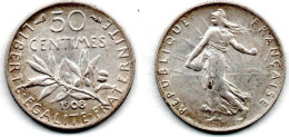 MA 23574 / 50 Centimes 1908 TTB+ - 50 Centimes