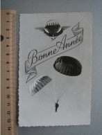 Avion - Aviation - PARACHUTE - Bonne Année - Parachutisme