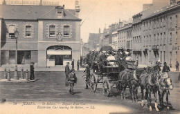 23-JK-3889 : JERSEY. ST HELIER. CAR LEAVING ST. HELIER. ATTELAGE CHEVAUX. HORSES - Plemont