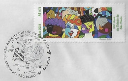 Brazil 2004 Cover Commemorative Cancel 450 Years São Paulo City Sent To Juazeiro Do Norte Sorting Mark NEC ENSEC - Lettres & Documents