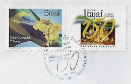 Brazil 2010 Cover Commemorative Cancel Personalized Stamp 150 Years Itajaí Mother Church Parish Of The Blessed Sacrament - Personnalisés