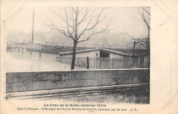 Corbeil Essonnes        91       Inondations  1910. L'Entrepôt Des Grands Moulins Recouvert Par Les Eaux  (voir Scan) - Corbeil Essonnes