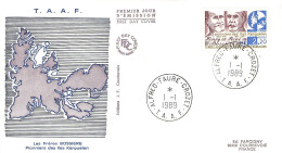 TAAF - FDC 1989 ALFRED-FAURE-CROZET Mi 255  / *493 - FDC