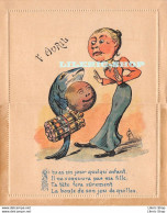 Carte-lettre Double 1er Avril  ± 1900 Illustration Et Propos Médisants Anonymes - Caran D'Ache ? - April Fool's Day