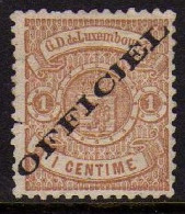 Luxembourg (1875-81) -  1 C. Armoiries Surcharge - Officiel -  Neuf Sans Gomme - Une Fente - Dienst