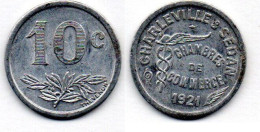 MA 23639 /  Charleville - Sedan 10 Centimes 1921 SUP - Monetary / Of Necessity