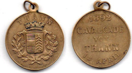 MA 23640 /  Thann Médaille 18 Avril 1892 Cavalcade TTB+ - Autres & Non Classés