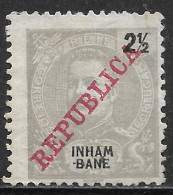 Inhambane – 1911 King Carlos Overprinted REPUBLICA 2 1/2 Réis Mint Stamp - Inhambane