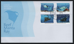 Cocos Islands 2021 FDC Reef Manta Rays - Cocos (Keeling) Islands