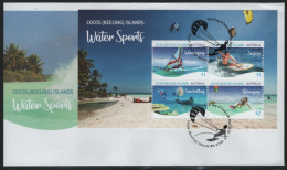 Cocos Islands 2019 FDC Sc 406a Water Sports Sheet - Cocos (Keeling) Islands