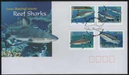 Cocos Islands 2005 FDC Sc 341-343 Reef Sharks - Cocos (Keeling) Islands