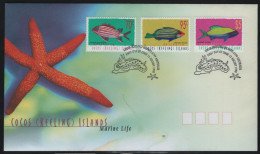 Cocos Islands 1998 FDC Sc 327-329 Fish - Cocos (Keeling) Islands