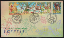 Cocos Islands 1995 FDC Sc 302-303 Insects - Cocos (Keeling) Islands