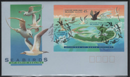 Cocos Islands 1995 FDC Sc 301a Masked Booby, White Tern Seabirds Sheet - Cocos (Keeling) Islands