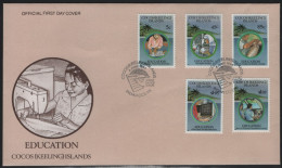 Cocos Islands 1993 FDC Sc 278-282 Education - Cocos (Keeling) Islands