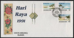 Cocos Islands 1991 FDC Sc 241-243 Hari Raya - Cocos (Keeling) Islands