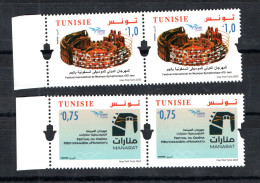 2023 - Tunisia - Euromed Postal: Mediterranean Festivals- Lighthouses - Amphitheatre Of El Jem - Pair - Set 2v.MNH** - Musique