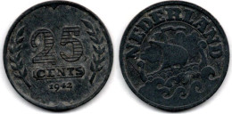 MA 23659 / Pays Bas - Netherlands - Niederlande 25 Cents 1942 TB+ - 25 Centavos