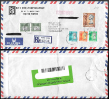 Hong Kong Registered Cover To England 1995. $19.30 Rate - Briefe U. Dokumente