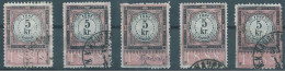 AUSTRIA-L'AUTRICHE-ÖSTERREICH,1888 Revenue Stamps Tax - Fiscal  5Kr. - Used - Fiscaux