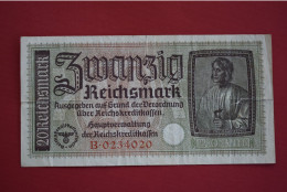 Banknotes GERMANY 20 Reichsmark Reichskreditkassenschein  Ausgegeben Auf Grund Der Verordnung über Reichskreditkassen. - 20 Reichsmark