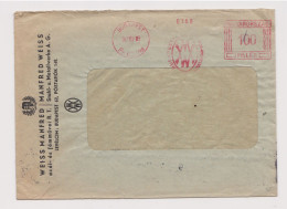 Hungary 1947 Commerce Window Cover Machine EMA METER Stamp Cachet WEISS MANFRED Sent Abroad To Bulgaria (66179) - Automatenmarken [ATM]