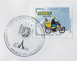 Brazil 2013 Cover With Commemorative Cancel 60 Years Of Maringá City Council Coat Of Arms - Brieven En Documenten