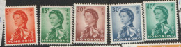 Hong Kong  1962  SG  196,8,9,01,02  Wmk Upright    Mounted Mint - Unused Stamps
