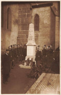 Mondelange * RARE Carte Photo * Les Sapeurs Pompiers , Inauguration Monument Aux Morts Du Village * Pompier Fireman - Andere & Zonder Classificatie