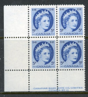 Canada 1954 MNH PB Wilding Portrait - Ongebruikt