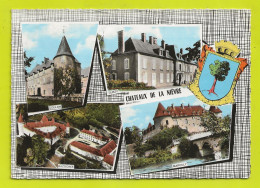 58 Châteaux De La Nièvre En 4 Vues Et Blason En 1969 Coulon Curzy Bazoches Marcilly - Bazoches