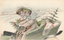 Vienne Viennoise Série 513 * CPA Illustrateur * Femmes Automobile Voiture Noël Cadeaux Poupée Doll - 1900-1949
