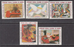 1981 Comoros Picasso Art Paintings Complete Set Of 5 MNH - Comores (1975-...)