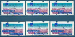 Israël Timbres De Distributeur - ATM Série N°8 - Vue De Bethléem 6 Valeurs Neuf** - Vignettes D'affranchissement (Frama)