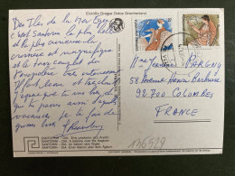 CP Pour La FRANCE TP MONDE TP 27 + TP 5 OBL.4 IX 86 - Storia Postale