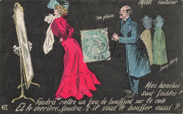 Xavier SAGER * CPA Illustrateur Sager * Minet , Couturier * 1905 * Tailleur Mode Homme Femme Robe Chapeau - Sager, Xavier