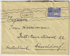 SUÈDE / SWEDEN - 1935 Facit F243 On Cover From Stockholm To Düsseldorf - - Covers & Documents