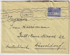 SUÈDE / SWEDEN - 1935 Facit F243 On Cover From Stockholm To Düsseldorf - - Lettres & Documents