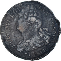 Monnaie, France, 2 Sols Français, 2 Sols, 1792, Strasbourg, TB, Bronze - Andere & Zonder Classificatie