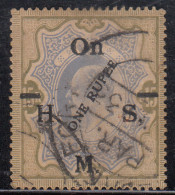 1r On 15r, British India Used 1925, SERVICE -SGO99, Edward Series,  - 1902-11  Edward VII